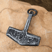 DAGUR, FORGED THOR'S HAMMER, DAMASCUS STEEL - INSPIRATION NORDIQUE ET VIKING