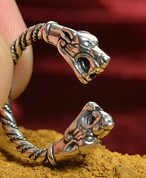 TWO WOLVES - SILVER RING - RINGS