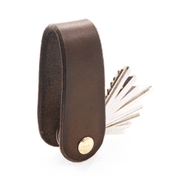 MORLEY, LEATHER KEYCHAIN BROWN - WALLETS