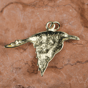 CORVUS - CELTIC CROW PENDANT GOLD PLATED - INSPIRATION CELTIQUE