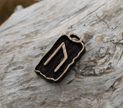 URUZ - RUNE - FUTHARK, WOOD - RUNE PENDANTS