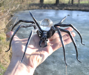 BLACK WIDOW, FORGED SPIDER FIGURE WITH GLASS - FORGED PRODUCTS