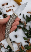 HAUKUR, FORGED KNIFE - SEAX, DAMASCUS STEEL - DAMASCUS STEEL KNIVES