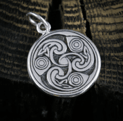 IRISH SPIRALS - TRISKELE, BOOK OF KELLS, SILVER PENDANT - MYSTICA SILVER COLLECTION - PENDANTS