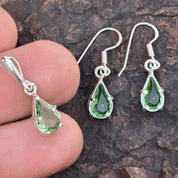 HIBERNIA, BOUCLES D'OREILLES EN ARGENT, VERRE, AG 925 - BOUCLES D'OREILLES - BIJOUX HISTORIQUE