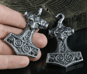 THOR'S HAMMER, TIN, COSTUME BROOCH - COSTUME BROOCHES, FIBULAE