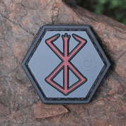 BERSERKER RUNE, HEXAGON PATCH 3D RUBBER PATCH, HEXPATCH - MILITARY PATCHES