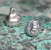 BUTTON, EARLY MIDDLE AGES, SILVER - PENDANTS - HISTORICAL JEWELRY