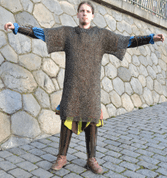 CHAINMAIL SHIRT - HAUBERK, RIVETED, 8 MM, SHORT SLEEVES, CHEST SIZE 130 CM - CHAIN MAIL ARMOUR