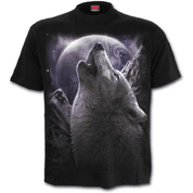 WOLF SOUL - FRONT PRINT T-SHIRT BLACK - T-SHIRTS POUR HOMMES, SPIRAL DIRECT