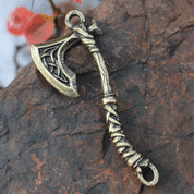 WARIOR'S AXE, PENDANT ZINC ANT.BRASS - MIDDLE AGES, OTHER PENDANTS