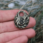 BERKANO - RUNE PENDANT ANT. BRASS - RUNE PENDANTS