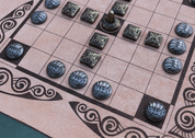 FIDCHELL, A CELTIC BOARD GAME VERSION CÚ CHULAINN WITH A LEATHER BOARD - CELTIC BOARD GAMES