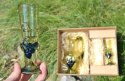 WINE SET, FORREST GLASS - REPLIKEN HISTORISCHER GLAS