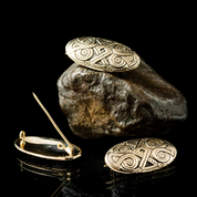 OVALE VIKING BROCHE, BRONZE - OBJETS EN BRONZE