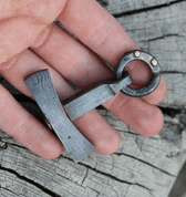 SIGURMUNDUR, THOR'S HAMMER, FORGED DAMASCUS STEEL, PENDANT - VIKING PENDANTS