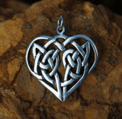 COEUR CELTIQUE, PENDENTIF, ARGENT - PENDENTIFS