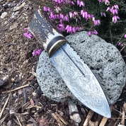 SGIAN DUBH, SCHOTTISCHES MESSER - DAMASZENERSTAHL - MESSER