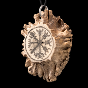 VEGVISIR, RUNE, PENDANT FOR PROTECTION, ANTLER - VIKING PENDANTS