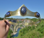 CARDIOLA - MEDIEVAL GOTHIC CROWN, SODALITE - TIARAS, CROWNS