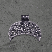 LUNULA, BIJOUX SLAVE S, IXÈME SIÈCLE, RÉPLIQUE EN ARGENT, TYPE 6 - PENDENTIFS