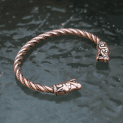 VIKING WOLF, BRACELET FROM BURG, SWEDEN, BRONZE - HISTORISCHEN REPLIKEN AUS BRONZE