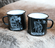 HUSSITES MEDIEVAL ENAMEL MUG - MUGS, GOBLETS, SCARVES