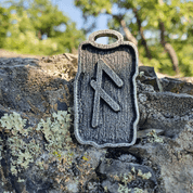 ANSUZ - RUNE PENDANT, ZINC - RUNENANHÄNGER