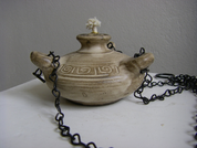 MITTELALTERLICHEN HÄNGE OIL LAMP - KERAMIK - ÜLLAMPEN