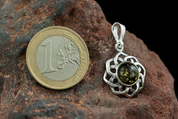 ZVEZDA, PENDANT, BALTIC AMBER, SILVER - AMBER JEWELRY