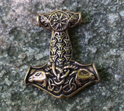 DAGR, THOR'S HAMMER, BRONZE - WIKINGERAMULETTE