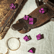 CALL OF CTHULHU 7TH EDITION DICE SET BLACK & MAGENTA (7) - FIGURINES, LAMPES