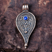 PENDENTIF ROMAINE, II. SIÈCLE, BRONZE LAPIS LAZULI - OBJETS EN BRONZE