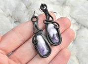 OHRRINGE - AMETHYST - SCHMUCK MIT STEINEN