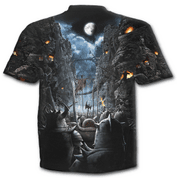 DEVILS PATHWAY - ALLOVER T-SHIRT BLACK - T-SHIRTS POUR HOMMES, SPIRAL DIRECT