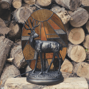 DEER IN THE EVENING SUN TABLE LAMP ART DECO, HOLLAND - LAMPES DE TABLE