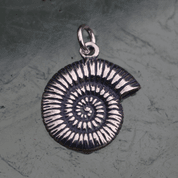 AMMONITE, STERLING SILVER PENDANT - NAUTICAL SILVER JEWELRY