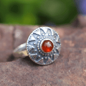SLAVIC RING WITH HESSONITE - RINGS - HISTORICAL JEWELRY
