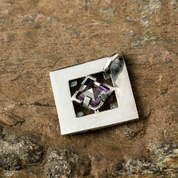 ACANTHA, PENDANT, AMETHYST, STERLING SILVER - PENDANTS WITH GEMSTONES, SILVER