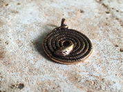 COILED SNAKE PENDANT, BRONZE - PENDENTIFS, COLLIERS