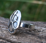 WOLF TRACK, RING, STERLING SILVER - RINGS - HISTORICAL JEWELRY