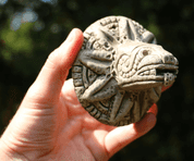 QUETZALCOATL, GEFIEDERTE SCHLANGE, AZTEC SKULPTUR, REPLIK - AMERIKA