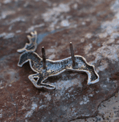 CELTIC DEER - HERNE, STERLING SILVER RIVET FOR LEATHER - BOUCLES DE CEINTURE ET RIVETS DÉCORATIFS