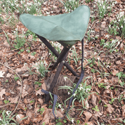 LEATHER FOLDING TRIPOD, CHAIR - FOR FISHERMEN - BUSHCRAFT