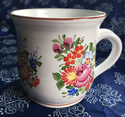 HUGE MUG, 1.4 L, CZECH HANDPAINTED CERAMICS - TRADITIONNEL CÉRAMIQUES TCHÈQUE