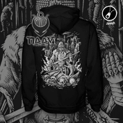 VLAD, ZIPPER HOODIE BW - KAPUZENPULLOVER