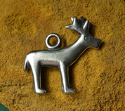 CELTIC STAG PENDANT, LA TENE, OPPIDUM STRADONICE, REPLICA, AG 925 - ANHÄNGER - SCHMUCK, SILBER