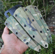 TACTICAL SHEATH MULTICAM FOR 3 TOP DOG KNIVES - SHARP BLADES - COUTEAUX DE LANCER