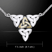 CELTIC KNOTS OF LIFE, GOLD PLATED SILVER NECKLACE, AG 925, 13 G - NECKLACES