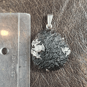 ALBA THISTLE - MOLDAVITE, SILVER PENDANT AG 925 - MOLDAVITES, CZECH